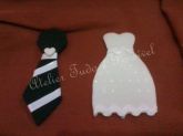 Mini vestido / mini gravata (cada um)